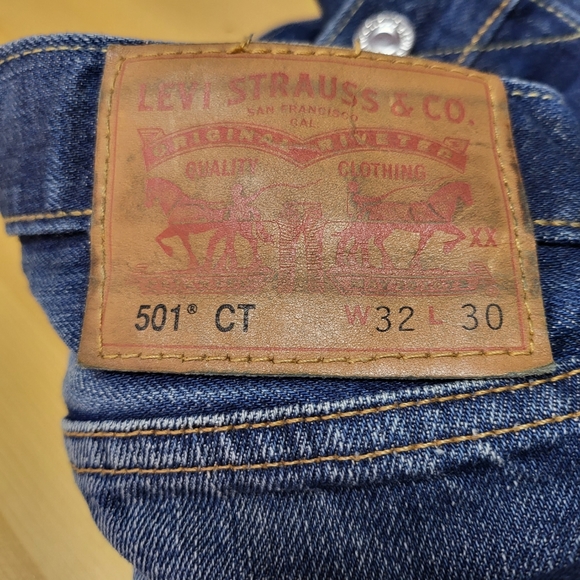 Levi's 501CT Button Fly Tapered Jeans 32x30 (32x27) - Picture 2 of 12